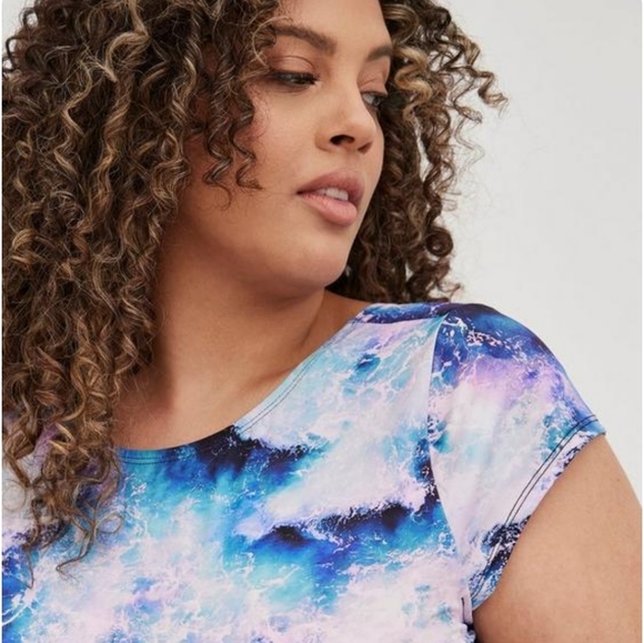 NWT - Torrid Ocean Waves Swimsuit Women's Size 12 - Picture 2 of 7